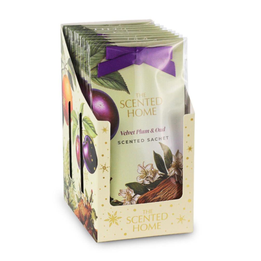 Ashleigh & Burwood Velvet Plum & Oud Scented Home Slim Scent Sachet Extra Image 1